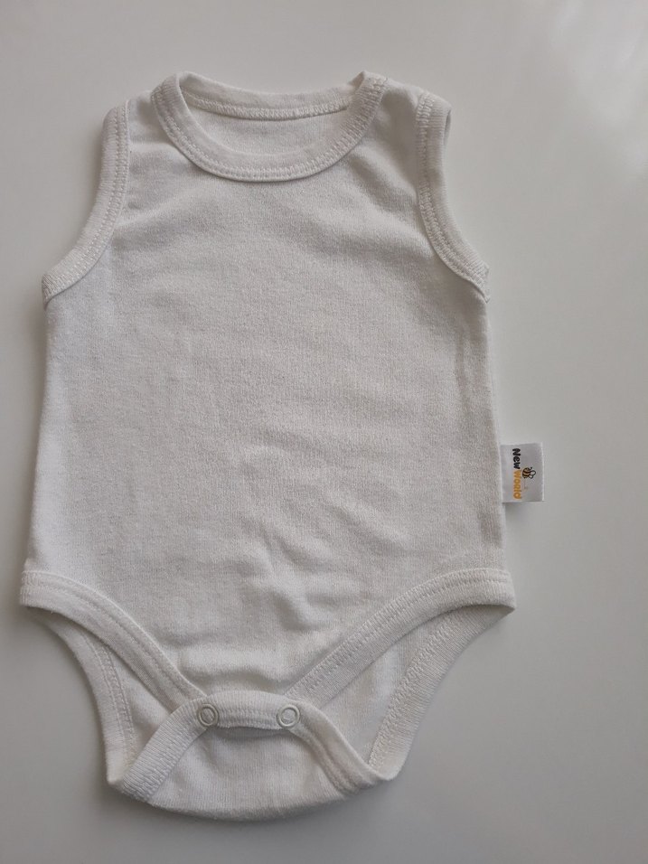 Bebek Kız-erkek  Kolsuz Beyaz atlet 4'lü - Görsel 4