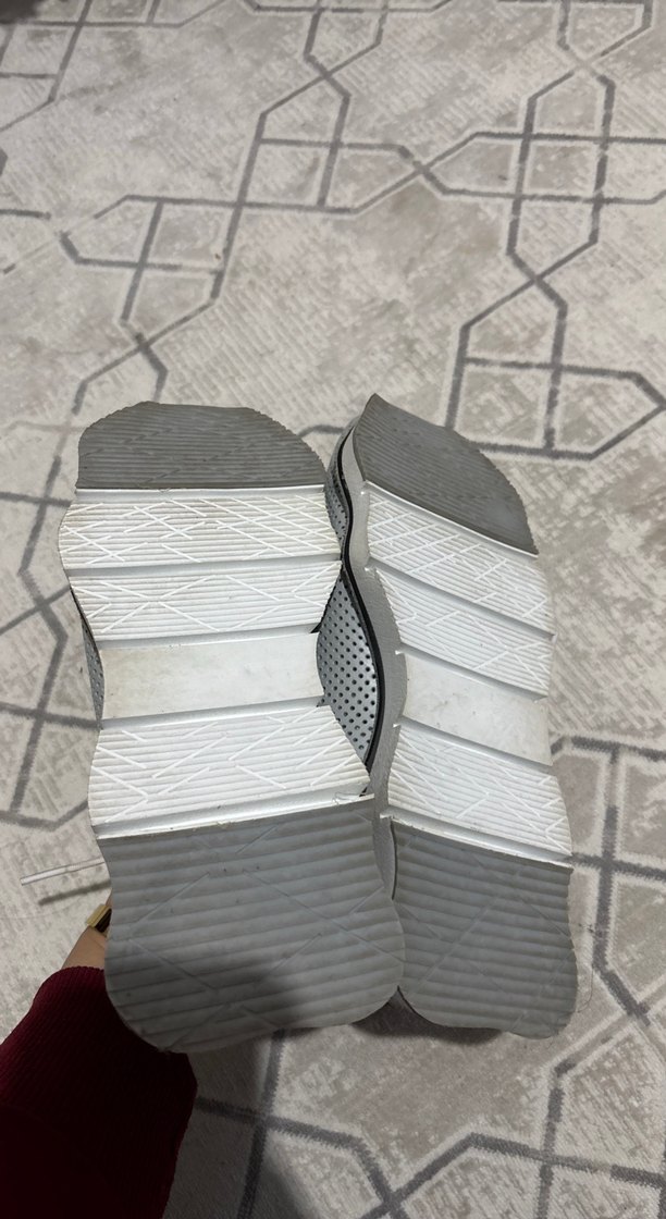 Gri Payetli Dolgu Topuklu Spor Ayakkabı - Görsel 3