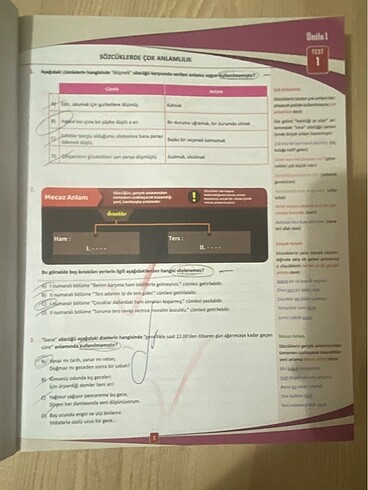 Türkçe soru kütüphanesi - 8. Sınıf