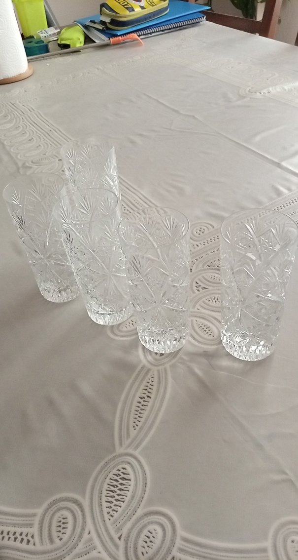 Klasik Desenli Cam Sürahi ve 5 Bardak - Görsel 3