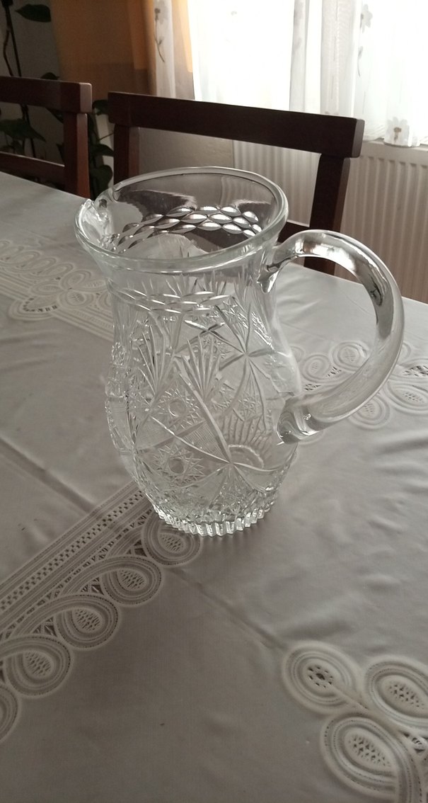 Klasik Desenli Cam Sürahi ve 5 Bardak - Görsel 2