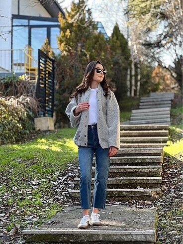 universal Beden zara kırçıllı oversize ceket