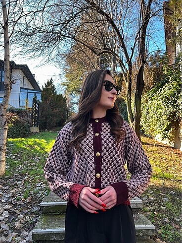 zara bordo hırka