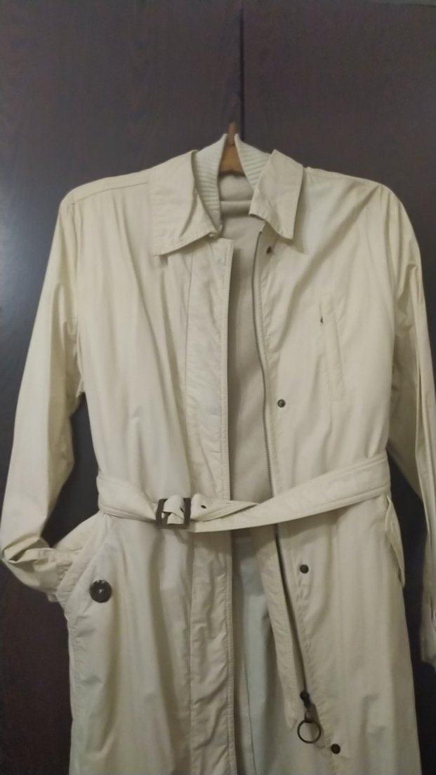 Kadın Beyaz Midi Trençkot Kemerli - Görsel 2