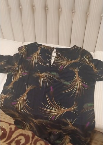 Uzun Siyah Desenli Bohem Kadın Elbise - Görsel 2