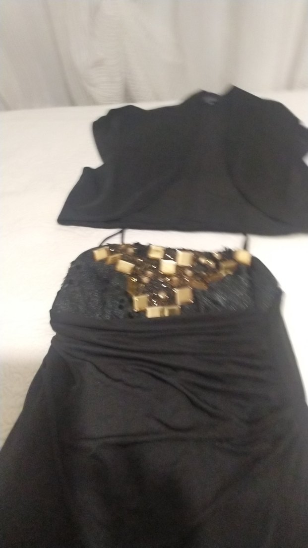 Siyah Straplez Uzun Kadın Abiye Elbise - Görsel 3