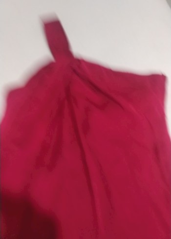 Bordo Drapeli Uzun Abiye Elbise - Görsel 2