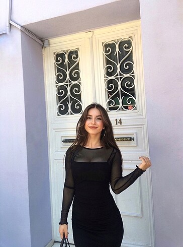 Siyah hm elbise