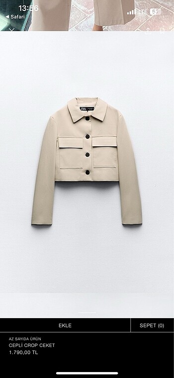 xs Beden camel Renk Zara ceket