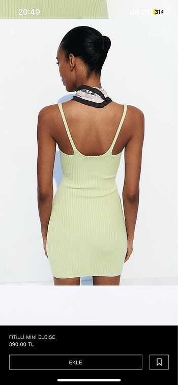 xs Beden Zara elbise