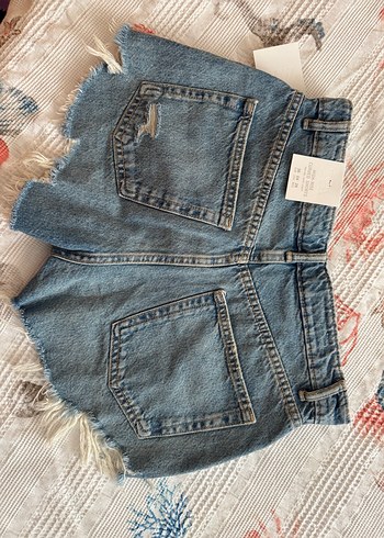 36 Beden Yüksek Bel Loose Fit Kot Şort