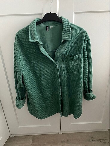 H&M kadife yeşil ceket