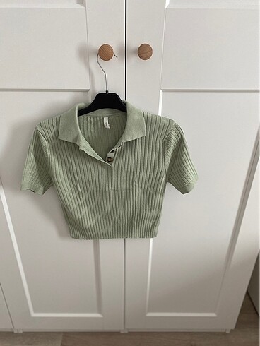 DeFacto mint yeşili crop kazak