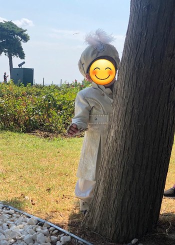 18-24 Ay Beden beyaz Renk Sade Beyaz Erkek Çocuk Sünnet Kıyafeti