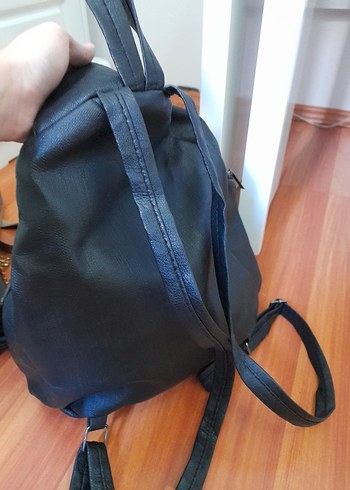 Beden siyah Renk siyah Baskılı Siyah Deri Kadın Sırt Çantası