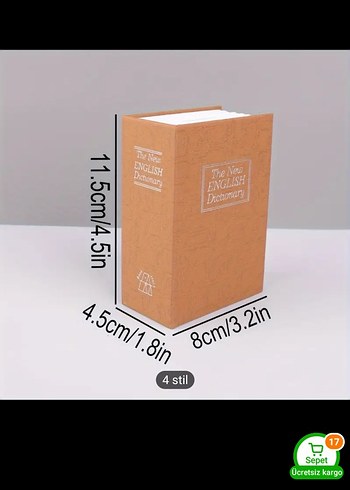 Kitap Görünümlü Gizli Kasa -mavi renk - Görsel 3