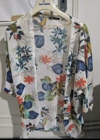 Çiçek Desenli Bohem Midi Kimono