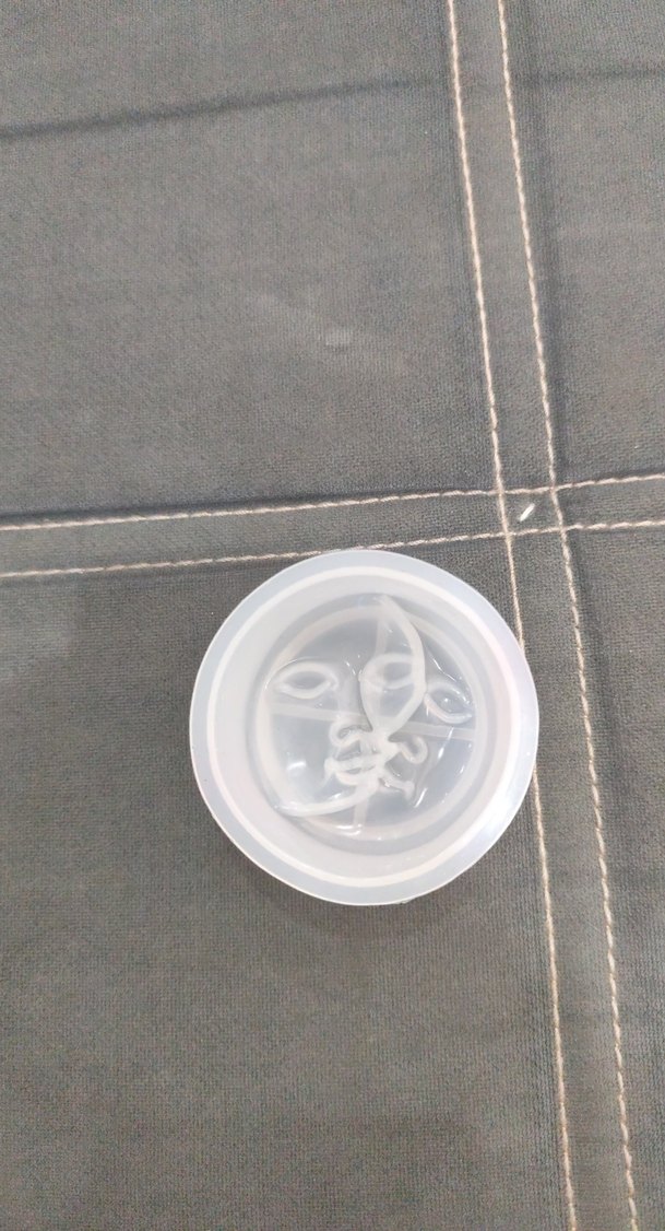 Pastel Mor Ay ve Yüz Figürlü Mum - Görsel 2