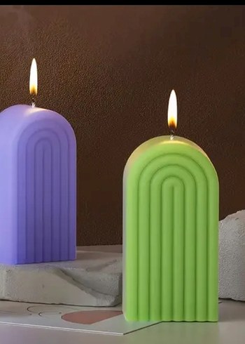 Pastel Renklerde Dekoratif Mumlar