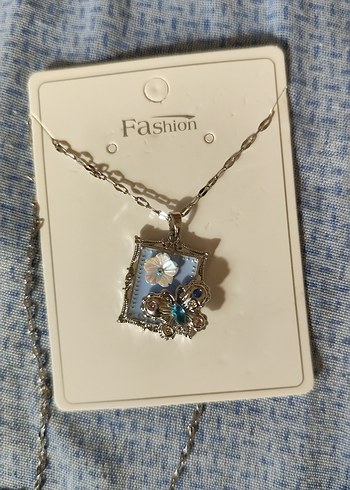 Accessorize Mavi Mini Zincir Detaylı Kadın Kolye