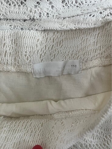 6 Yaş Beden beyaz Renk Zara fisto işlemeli etek bluz takım