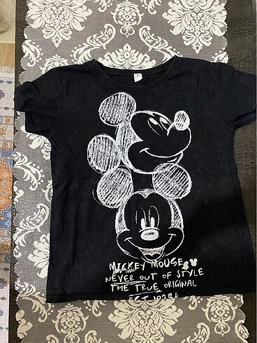 s Beden Micky Mouse Siyah Basic Tshirt