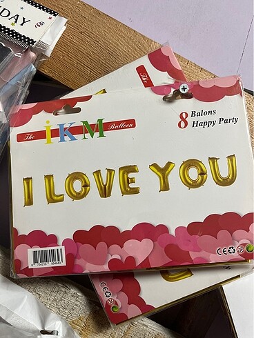 I LOVE YOU FOLYO BALON