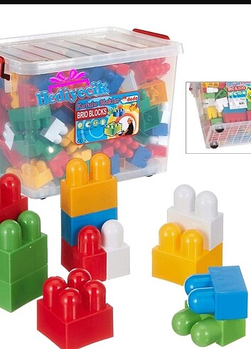 Dede Kutulu Bloklar Eğitici Oyuncak Lego Seti 250 Parça 