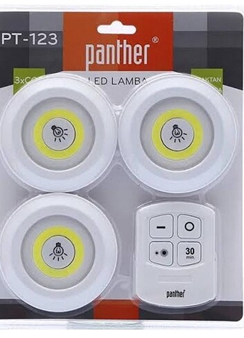 Nanopro Uzaktan Kumandalı 3 Lü Spot LED Lamba Kablosuz 