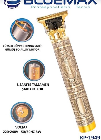 Saç Sakal Vücut Tıraş Makinesi Çizik Atma Sıfır Alır Güçlü Perfo - Görsel 5