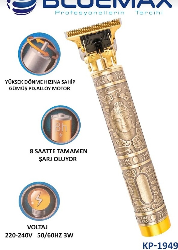 Saç Sakal Vücut Tıraş Makinesi Çizik Atma Sıfır Alır Güçlü Perfo - Görsel 5