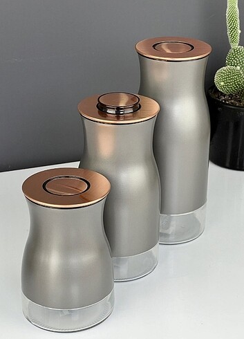 Acar Noir Rose 3 Parça Cam Baharat Seti 