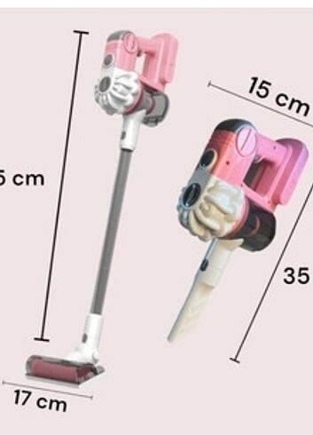 Pilli Sesli Model Çekme Özellikli Dikey Süpürge 75 cm-Vakumlu Sü