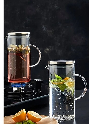 Borosilikat Cam Sürahi 1 Litre 