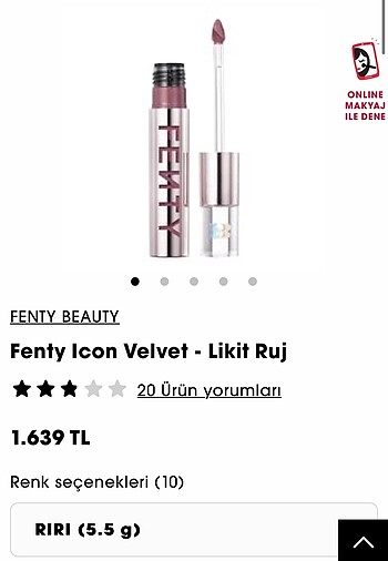 FENTY BEAUTY Fenty Icon Velvet Liquid Lipstick - Likit Ruj