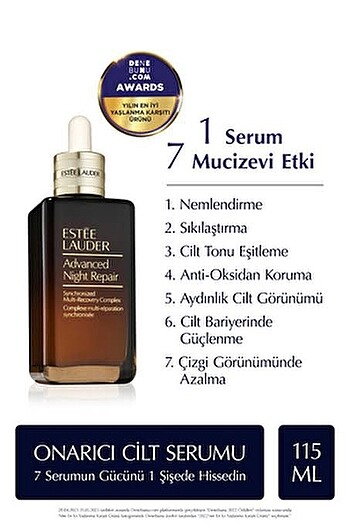  Beden Renk Estee Lauder Advanced Nıght Repaır Onarıcı Gece Serumu 7Ml Tanış
