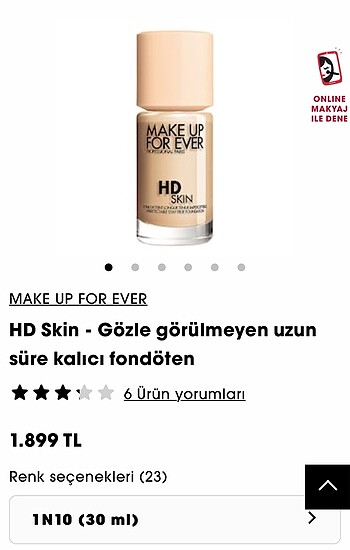 MAKE UP FOR EVER HD Skin Stay-True - Fondöten