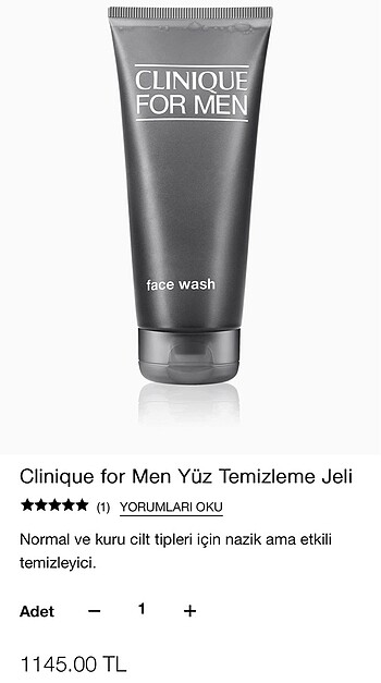 Clinique for Men Yüz Temizleme Jeli