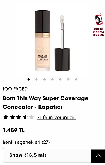 TOO FACED Born This Way Super Coverage Concealer - Kapatıcı