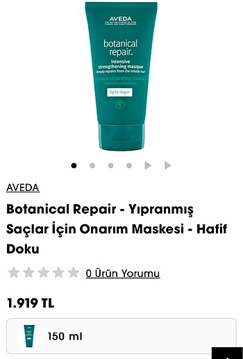 AVEDA Botanical Repair - Yıpranmış Saçlar İçin Onarım Maskesi -