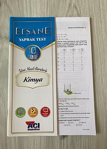 Kimya yaprak test 