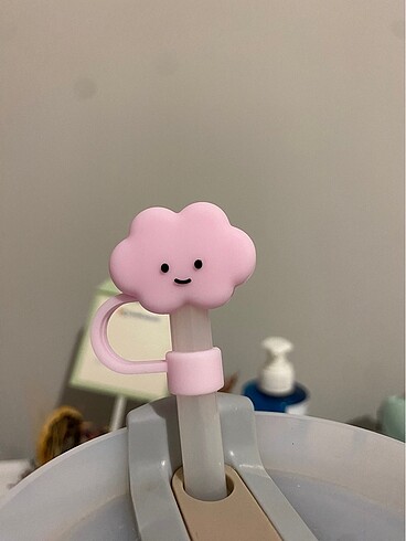  Beden pembe Renk stanley pipet süsü, pipet tıpası
