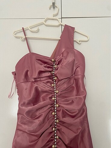 pembe abiye elbise - Görsel 3