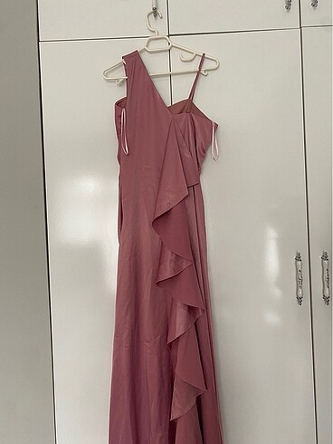 pembe abiye elbise - Görsel 9