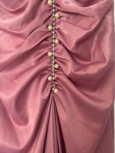 pembe abiye elbise - Görsel 7