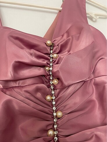 pembe abiye elbise - Görsel 6