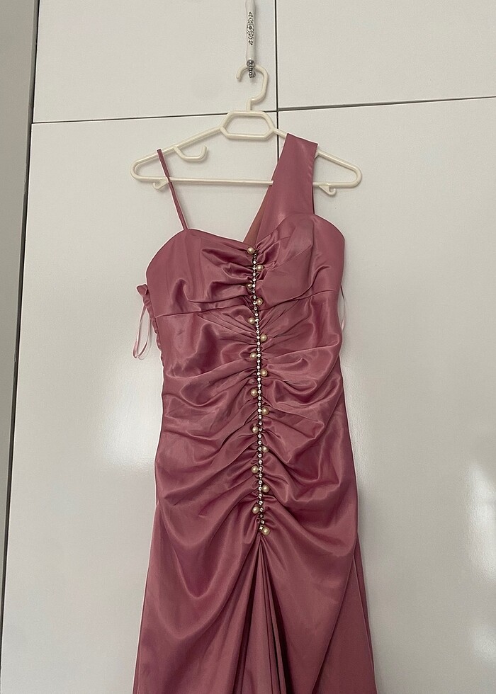 pembe abiye elbise - Görsel 2