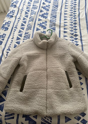 l Beden Gri Fermuarlı Kadın Kışlık Polar Ceket
