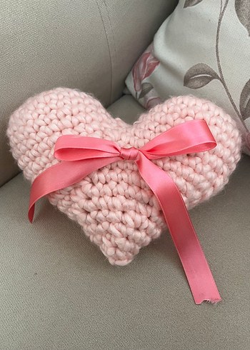 Sevgililer Günü Hediyesi Pembe Kalpli Pinterest Yastık - Görsel 6