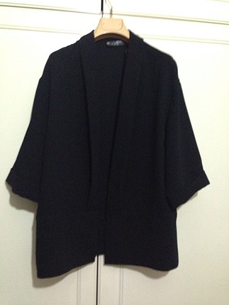 Siyah kimono ceket